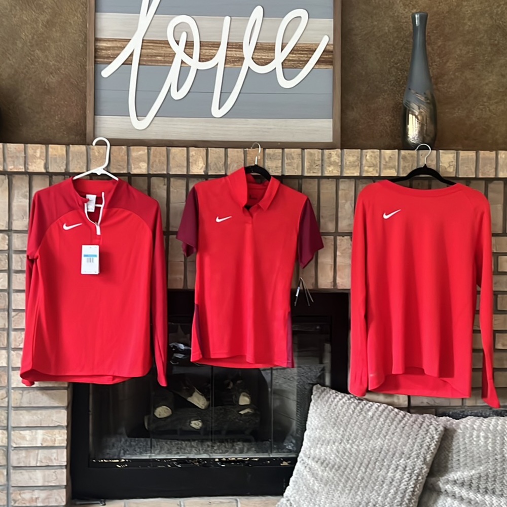Red Nike shirts NWT sold separately